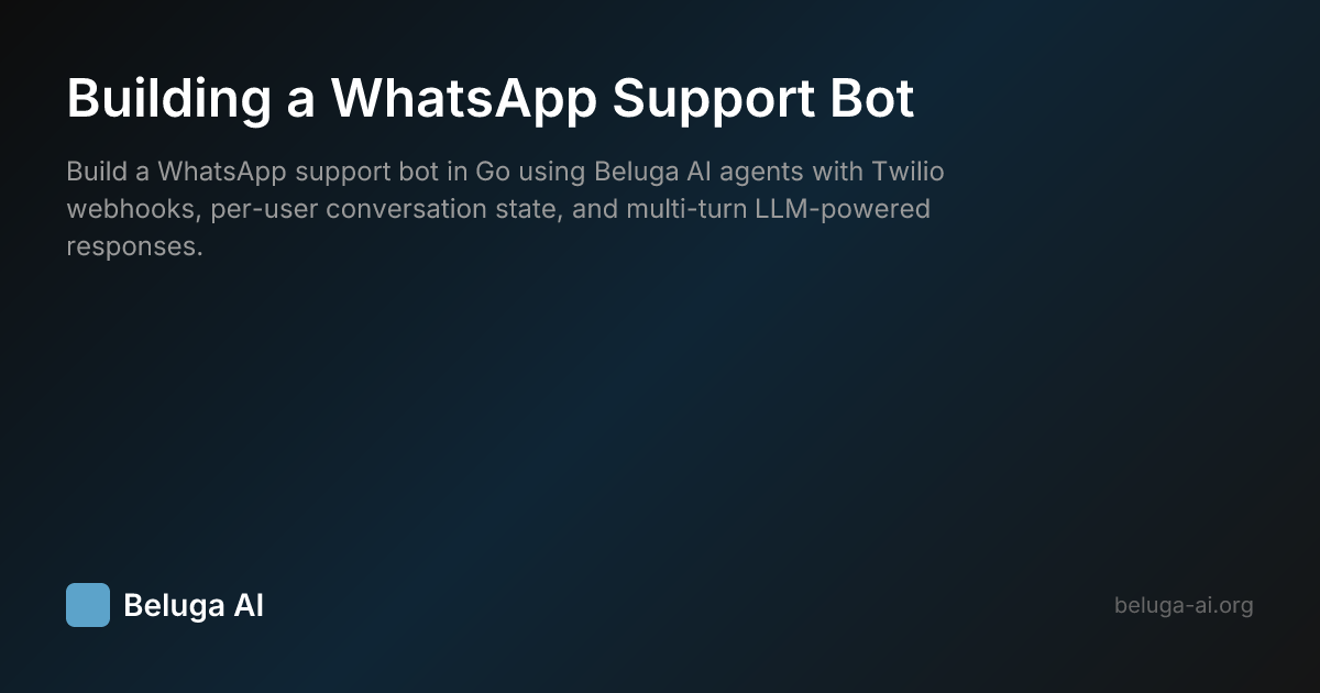 Building a WhatsApp Support Bot | Beluga AI