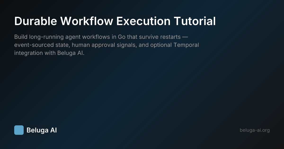 Durable Workflow Execution Tutorial | Beluga AI