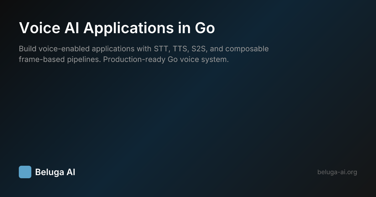 Voice AI Applications in Go | Beluga AI