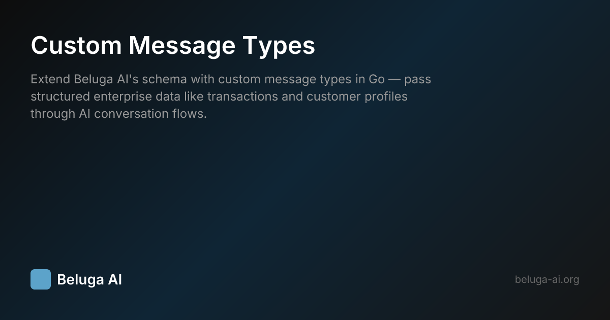 Custom Message Types | Beluga AI