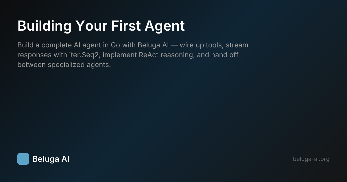 Building Your First Agent | Beluga AI