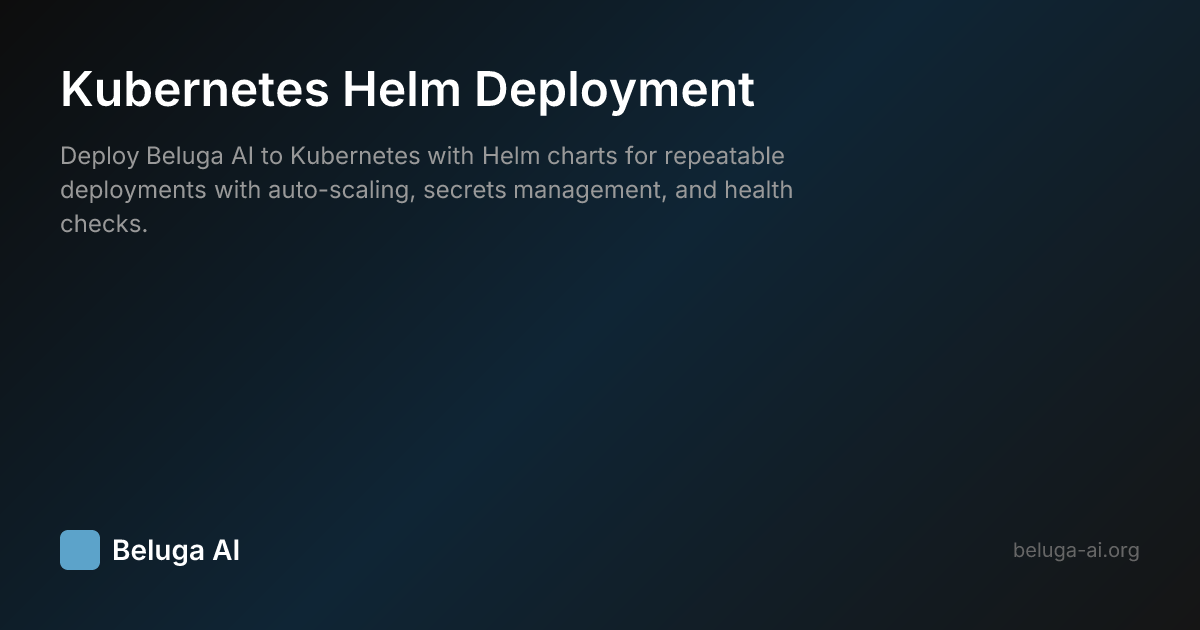 Kubernetes Helm Deployment | Beluga AI