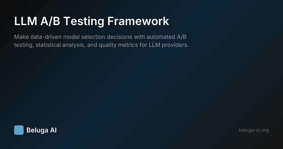 LLM A/B Testing Framework | Beluga AI