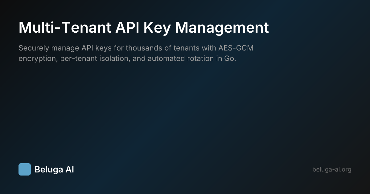 Multi-Tenant API Key Management | Beluga AI