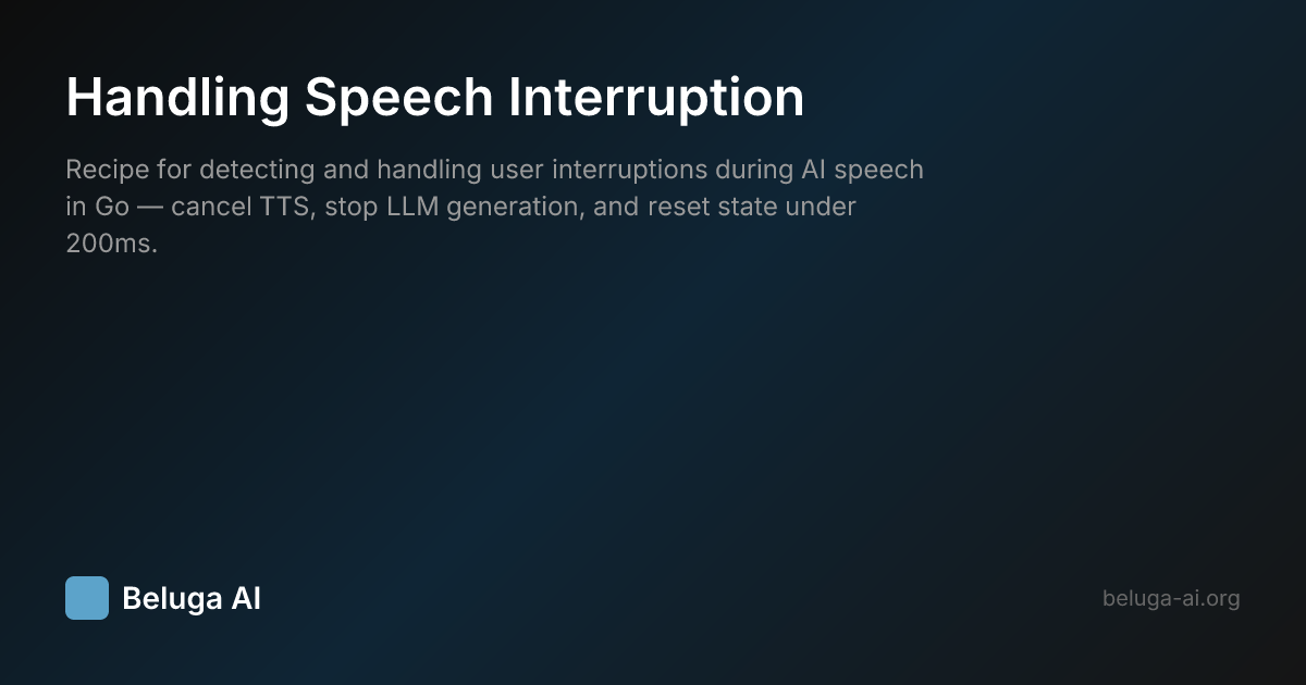 Handling Speech Interruption | Beluga AI