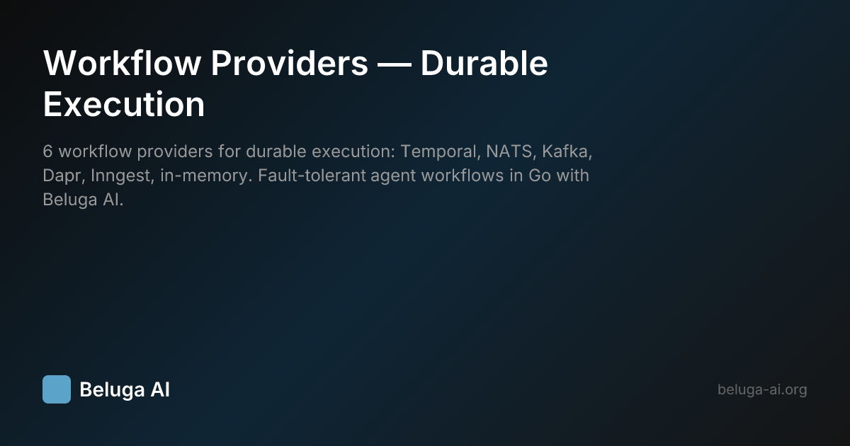 Workflow Providers — Durable Execution | Beluga AI
